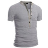Slim Fit V-Neck Men's Casual Summer T-Shirt in breathable polyester, perfect for warm days and stylish casual occasions.