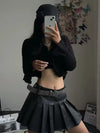 Unisex punk belt with square beads and triple grommets, adjustable, durable PU material, perfect for edgy fashion styles.