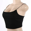 Polished cotton blend crop top with gentle support and stretchy fabric