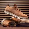 Above-ankle athletic shoes with fly-weave mesh technology for men