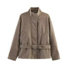 Belted Elegance Loose-Fit Autumn Jacket
