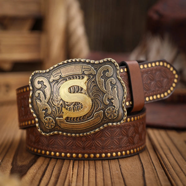 Unisex Sunset Hues Leather Belt in sunset colors, suitable for any wardrobe.