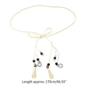 Bohemian braided faux leather skinny belt for women in camel, perfect for casual and formal outfits with fringe accents.