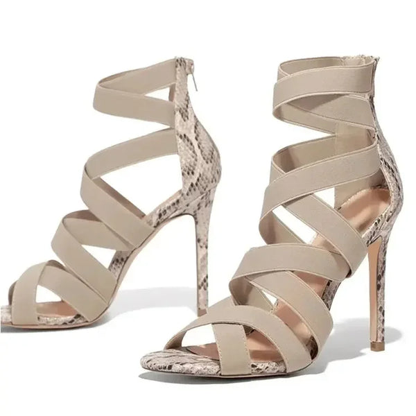 Elegant Stiletto Heels for Women with Zipper Closure