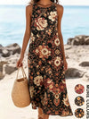 Sweetheart neckline detail with delicate floral pattern on midi dress