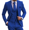 Stylish flat-front pants of the lilac suit, emphasizing the tailored fit.