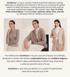 Luxurious V-neck wool cardigan with single-breasted closure and elegant loose silhouette