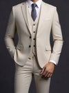 Detail of the blazer's buttons on the elegant men's 3-piece suit.