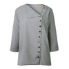 Elegant long sleeve office blouse for women, double-breasted, slim fit, versatile for business attire in multiple colors.
