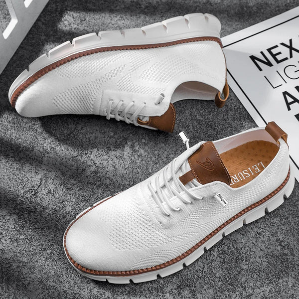 Athletic shoes featuring fly-weave mesh technology and ankle coverage