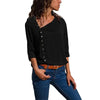 Elegant long sleeve office blouse for women, double-breasted, slim fit, versatile for business attire in multiple colors.