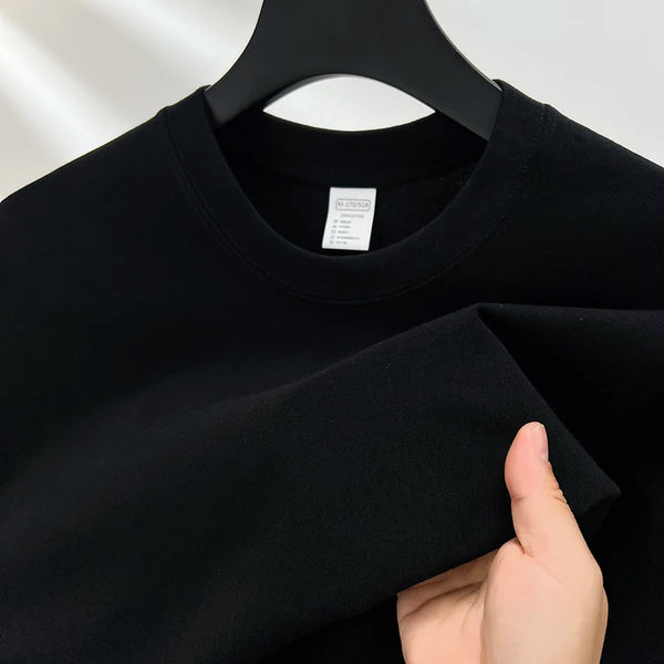 Soft durable cotton tee in essential solid color