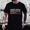 Funny men's "Sarcastic Comment Loading" tee in breathable modal fabric, perfect for casual wear and expressing humor.