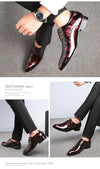 Pointed toe floral men's Oxford shoes for a sleek and sophisticated style.