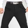 Breathable polyester suit pants with comfortable stretch waistband