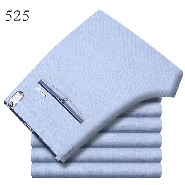 Classic men's dress pants in premium cotton, perfect for business and casual wear with a sleek straight leg design.