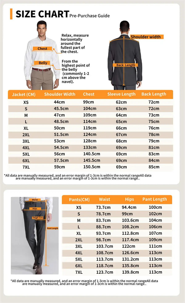 Elegant men’s 2-piece double-breasted suit set in premium polyester for autumn and winter business attire and formal events.