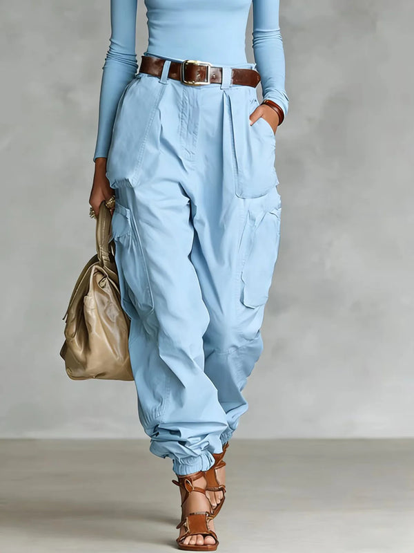 Relaxed fit summer overalls featuring high-waist design and wrinkle-resistant polyester fabric