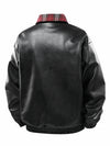 Classic men's faux leather jacket with turn-down collar, wind-resistant, cold-proof, perfect for autumn and winter style.