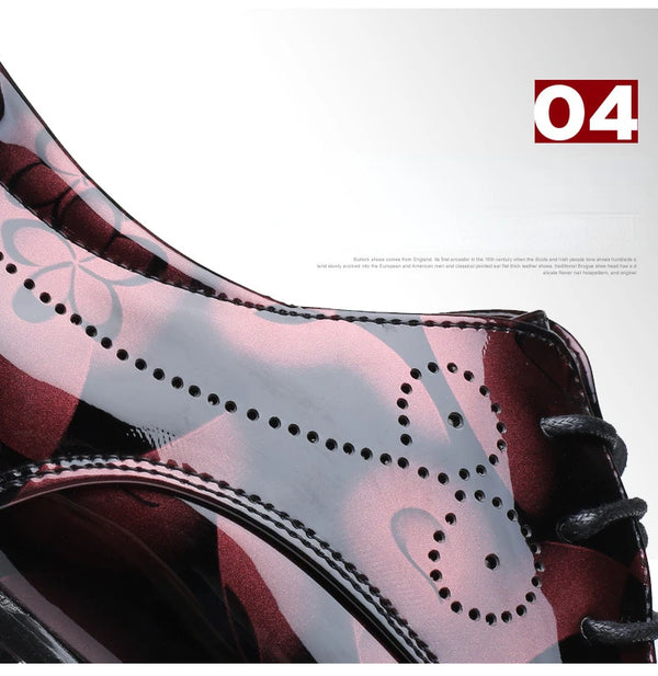Stylish floral Oxford shoes with a chic design for modern men.