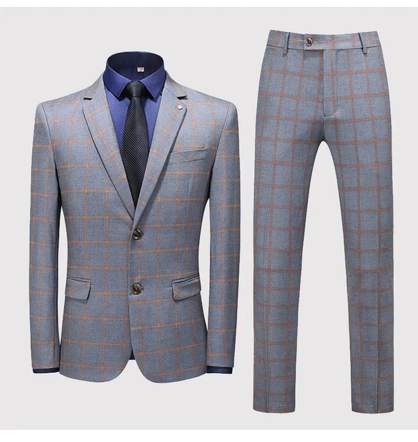 Versatile men's suit set that pairs well with formal and casual accessories alike.