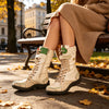 Handmade Lace-Up Mid-Calf Winter Snow Boots