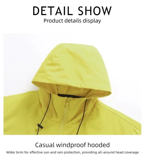 Men's waterproof hiking and urban windbreaker jacket, lightweight, oversized fit, perfect for outdoor adventures and city com
