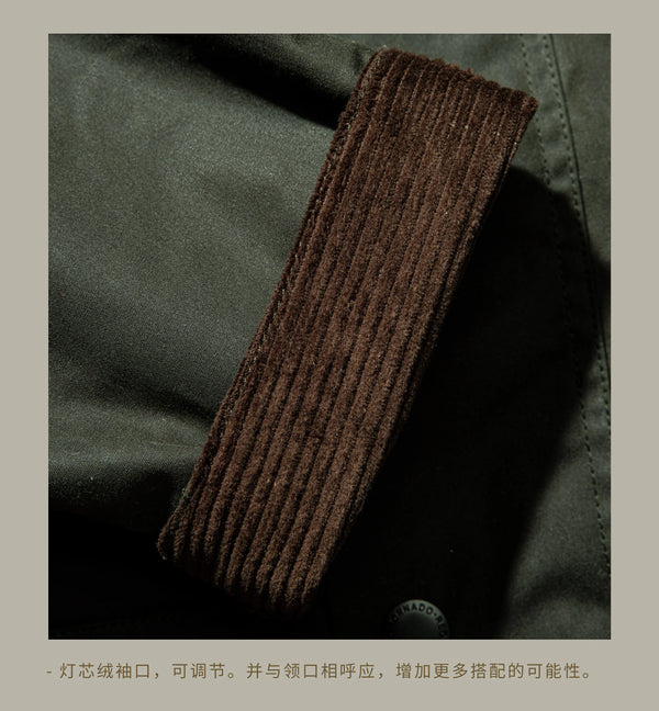 Classic Wax Canvas Hunting Jacket, perfect for travel and adventure.