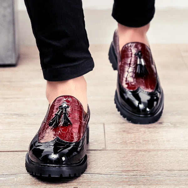 Versatile PU leather loafers, perfect for spring and autumn events.