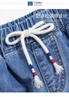 Effortless harem jeans featuring elastic waistband and loose comfortable fit