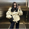 Regular fit trench coat with belt and turn-down collar in beige
