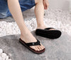 Comfortable flip flops for men with impact-absorbing insole