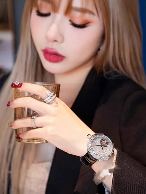 Timeless Whisper watch on a wrist, demonstrating its comfortable fit.
