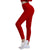 High waist push-up yoga leggings in bright red, ideal for gym wear and active lifestyles.