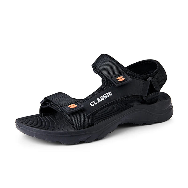 Top view of arch support sandals showing contoured footbed design