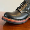 Breathable canvas lining inside handmade cowhide leather boots.