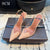 Clear PVC pumps with pointed toe and elegant heel design