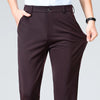 Professional straight suit pants with breathable summer-weight material