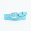 Chic round buckle women's belt in PU leather, stylish and durable, perfect for jeans or dress outfits, versatile fashion acce
