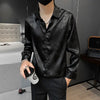 Men's Luxury Silk Blend Casual Shirt - Slim Fit