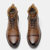 Men's Western-inspired boots with convenient zip and cushioned PU insole