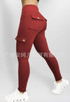 High-elasticity women's fitness and yoga pants with pockets, perfect for workouts, running, and active lifestyles.