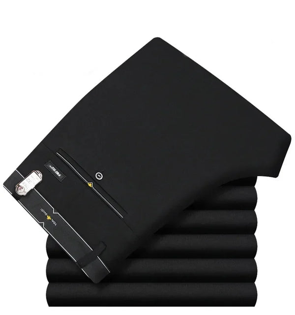 Classic men's dress pants in premium cotton, perfect for business and casual wear with a sleek straight leg design.