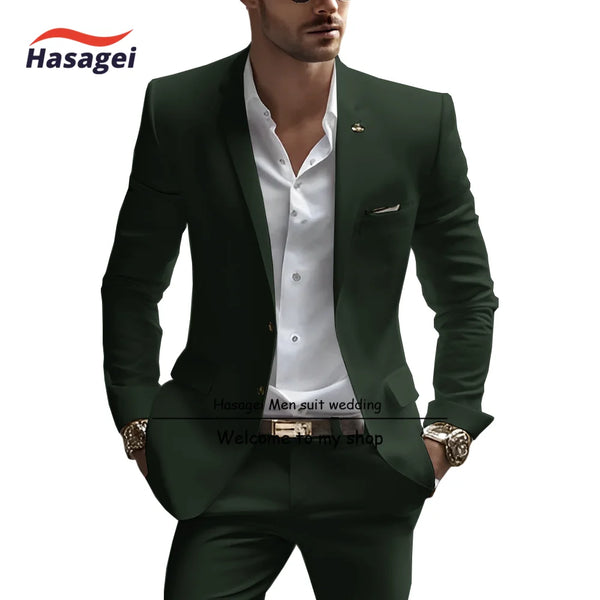 Elegant white summer suit for men, slim fit, notch lapel, perfect for weddings and business events, crafted from premium wool