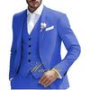 Elegant 3-piece men's suit for weddings, featuring a slim fit, single-breasted jacket, and pleated pants in premium fabric.