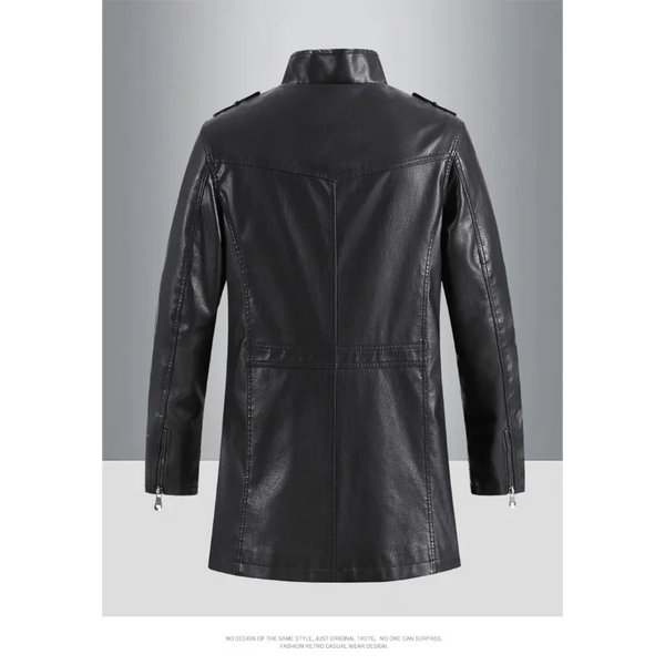 Men's waterproof trench coat in neutral color, perfect for business casual style and urban commuting in spring and fall.