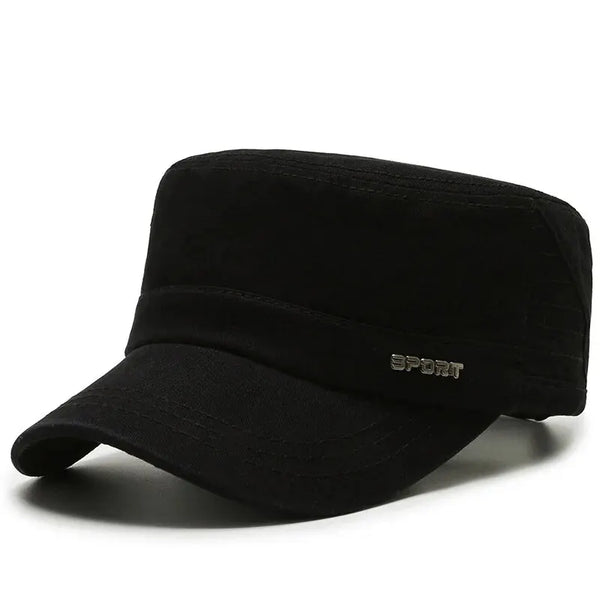 Dark gray casual cap made for outdoor adventures.