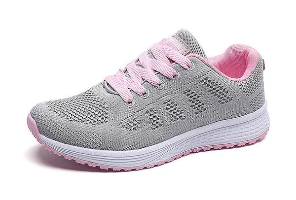 Women's white casual athletic sneakers with playful color accents