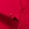 Wrinkle-resistant blue French cuff shirt with cufflinks for weddings and formal business events