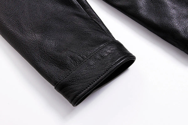 Zipper front closure on Tcyeek men's winter jacket.